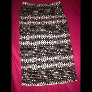 Forever 21 Tribal Midi Skirt